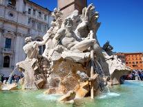 The Four Rivers Fountain in Piazza Navona, Rome, Lazio, Italy, Europe-Adina Tovy-Photographic Print