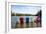 Adirondack Chairs Partially Submerged in the Lake Muskoka, Ontario, Canada-null-Framed Photographic Print