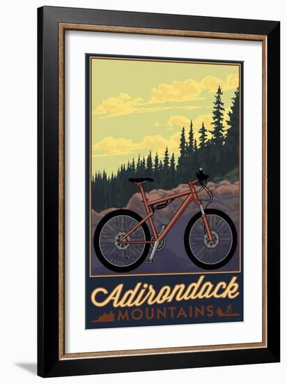 Adirondack Mountains, New York - Ride the Trails-Lantern Press-Framed Art Print
