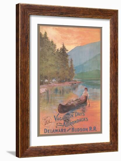 Adirondacks Travel Poster-null-Framed Art Print