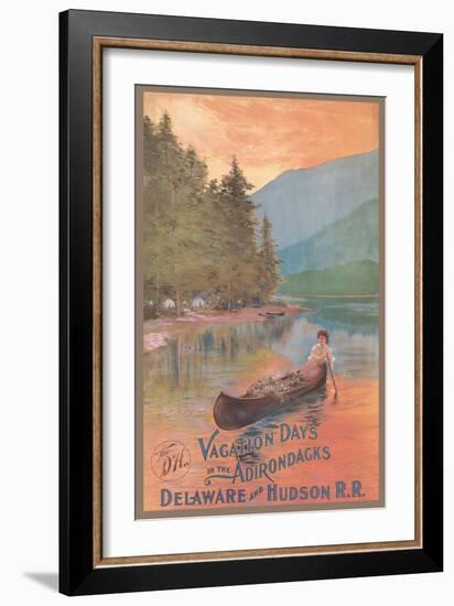 Adirondacks Travel Poster-null-Framed Art Print