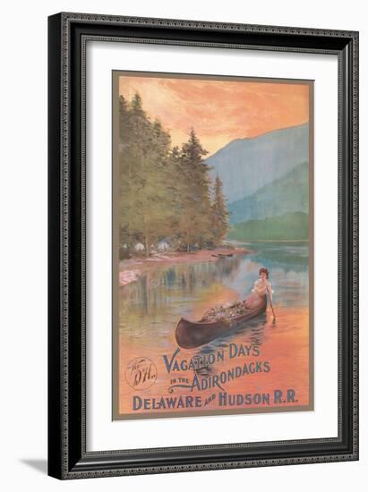 Adirondacks Travel Poster-null-Framed Art Print