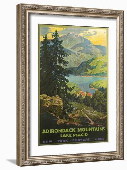 Adirondacks Travel Poster-null-Framed Art Print