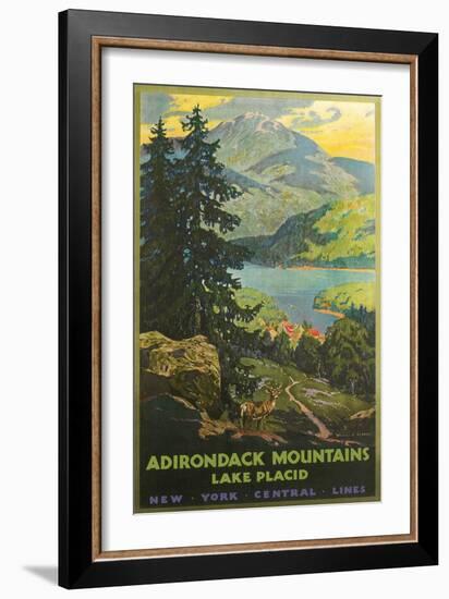 Adirondacks Travel Poster-null-Framed Art Print