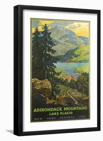 Adirondacks Travel Poster--Framed Art Print