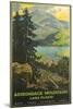 Adirondacks Travel Poster-null-Mounted Art Print