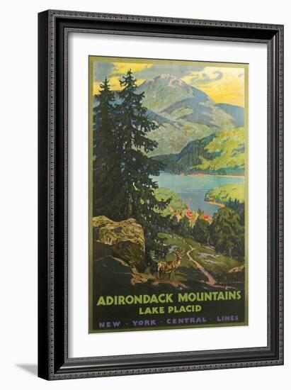 Adirondacks Travel Poster-null-Framed Art Print