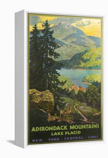 Adirondacks Travel Poster-null-Framed Stretched Canvas