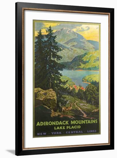 Adirondacks Travel Poster-null-Framed Art Print