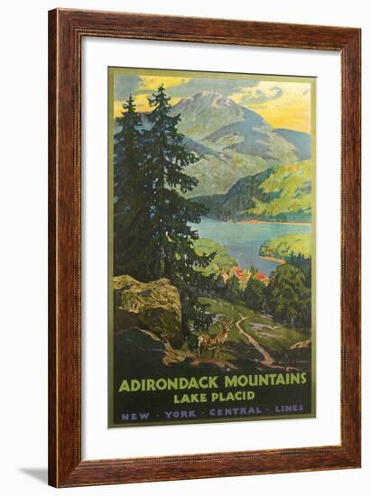 Adirondacks Travel Poster-null-Framed Art Print