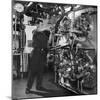 Adjusting a Valve in a Submarine-Heinz Zinram-Mounted Photographic Print