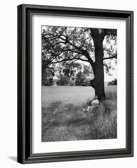 Adlai Stevenson, Illinois Governor and Prospective Democratic Presidential Candidate-Cornell Capa-Framed Photographic Print