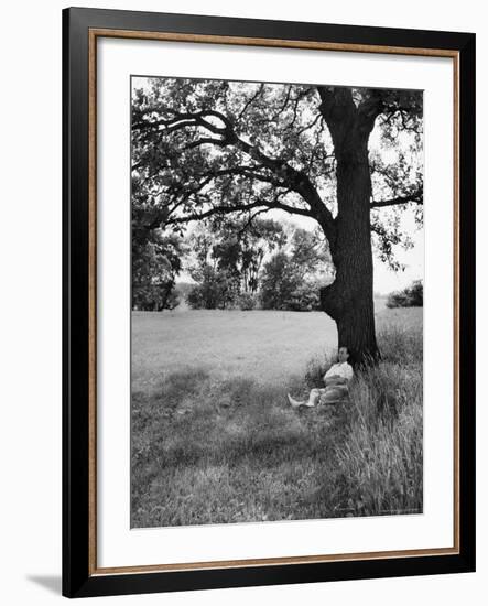 Adlai Stevenson, Illinois Governor and Prospective Democratic Presidential Candidate-Cornell Capa-Framed Photographic Print