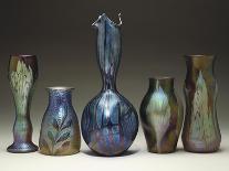 A Collection of Iridescent Glass Vases by Loetz-Adler & Sullivan-Mounted Giclee Print