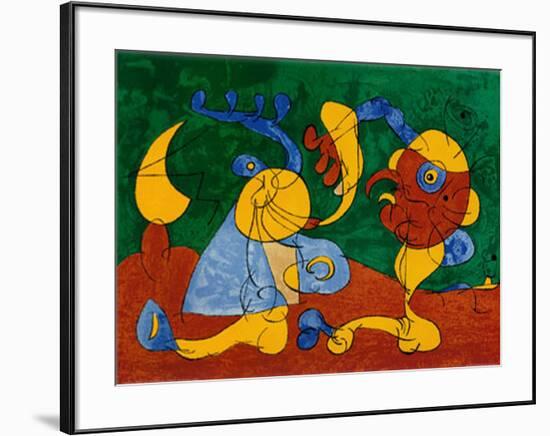 Adlige In Der Fallgrube-Joan Miro-Framed Art Print