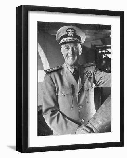 Adm. Richard E. Byrd in Uniform, Smiling-null-Framed Photographic Print