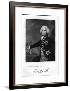Admiral Alexander Hood (1726-181), 1st Viscount Bridport, 1837-S Freeman-Framed Giclee Print