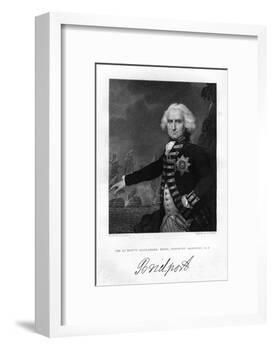 Admiral Alexander Hood (1726-181), 1st Viscount Bridport, 1837-S Freeman-Framed Giclee Print