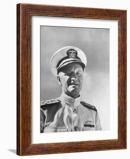 Admiral Chester with Nimitz During WWII-null-Framed Photographic Print