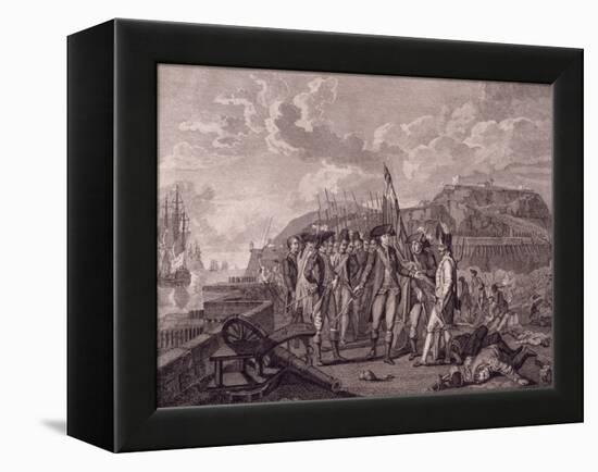 Admiral D'Estaing Capturing Island of Grenada, July 4, 1779, American War of Independence, Grenada-null-Framed Premier Image Canvas