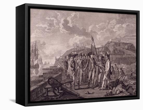 Admiral D'Estaing Capturing Island of Grenada, July 4, 1779, American War of Independence, Grenada-null-Framed Premier Image Canvas