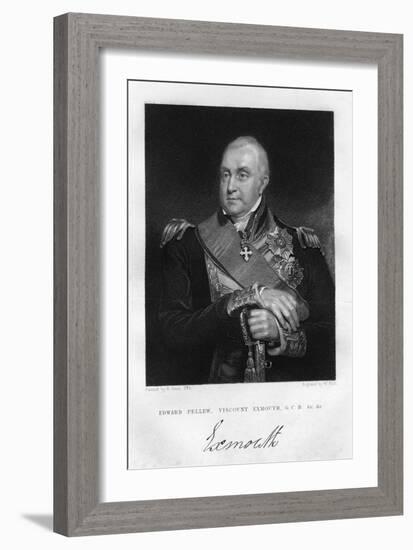 Admiral Edward Pellew (1757-183), 1st Viscount Exmouth, 1837-W Holl-Framed Giclee Print