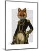 Admiral Fox Full-Fab Funky-Mounted Art Print