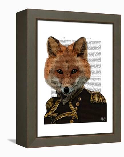 Admiral Fox Portrait-Fab Funky-Framed Stretched Canvas