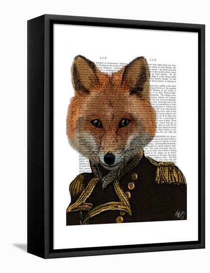 Admiral Fox Portrait-Fab Funky-Framed Stretched Canvas