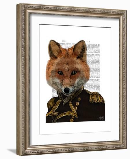 Admiral Fox Portrait-Fab Funky-Framed Premium Giclee Print