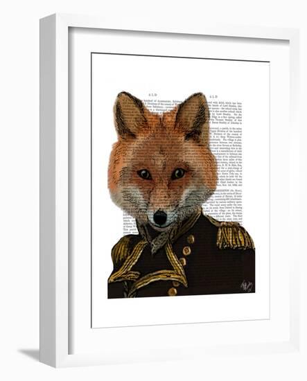 Admiral Fox Portrait-Fab Funky-Framed Premium Giclee Print