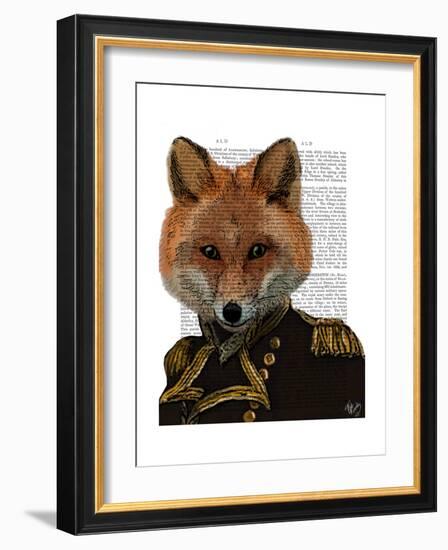 Admiral Fox Portrait-Fab Funky-Framed Premium Giclee Print
