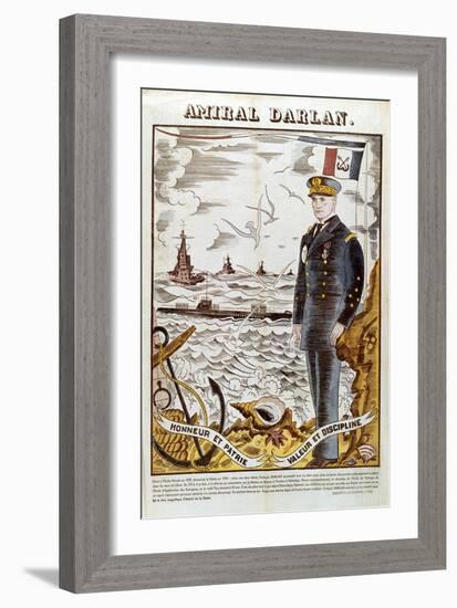Admiral Francois Darlan, Commander of the French Navy, 1940-Pierre Falke-Framed Giclee Print