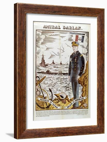 Admiral Francois Darlan, Commander of the French Navy, 1940-Pierre Falke-Framed Giclee Print