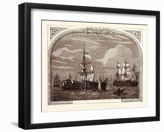 Admiral Hotham's Action Off Cape Corse, March 14th, 1795-null-Framed Giclee Print