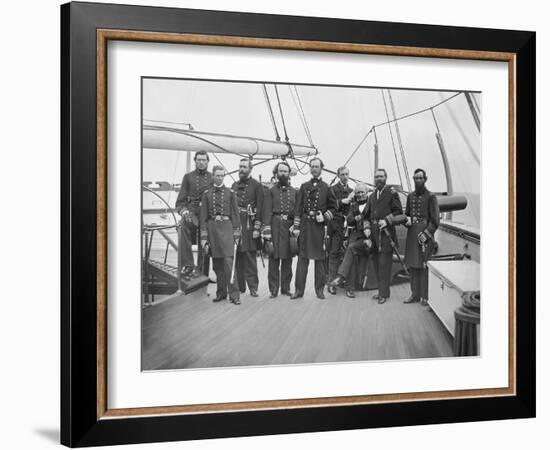 Admiral John A. Dahlgren and His Officers During the American Civil War-Stocktrek Images-Framed Photographic Print