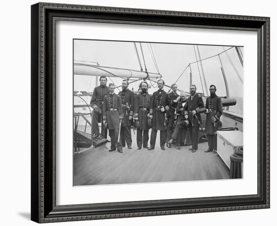 Admiral John A. Dahlgren and His Officers During the American Civil War-Stocktrek Images-Framed Photographic Print