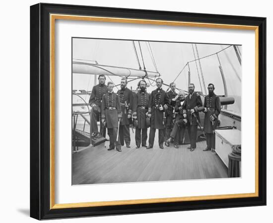 Admiral John A. Dahlgren and His Officers During the American Civil War-Stocktrek Images-Framed Photographic Print