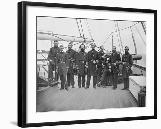 Admiral John A. Dahlgren and His Officers During the American Civil War-Stocktrek Images-Framed Photographic Print