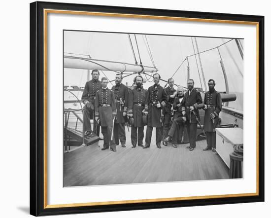 Admiral John A. Dahlgren and His Officers During the American Civil War-Stocktrek Images-Framed Photographic Print