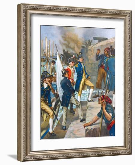 Admiral Nelson Landing in Copenhagen-null-Framed Giclee Print