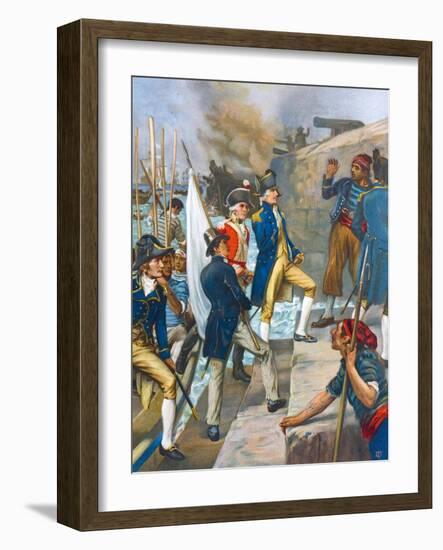 Admiral Nelson Landing in Copenhagen-null-Framed Giclee Print