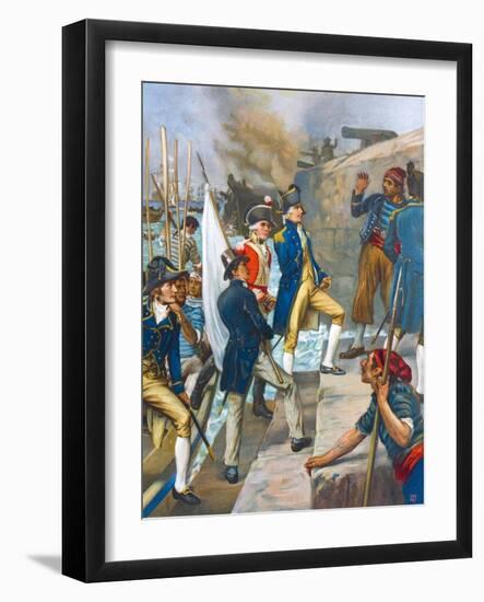 Admiral Nelson Landing in Copenhagen-null-Framed Giclee Print