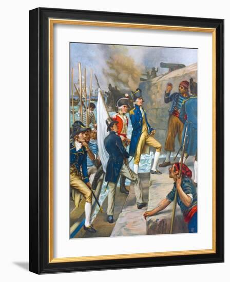 Admiral Nelson Landing in Copenhagen-null-Framed Giclee Print