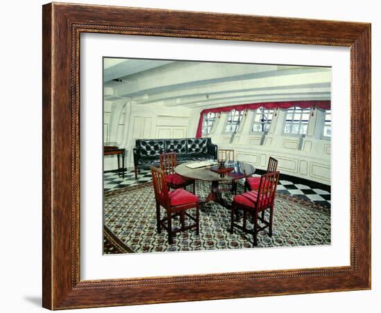 Admiral Nelson's Day Cabin in the H.M.S. Victory-null-Framed Photographic Print