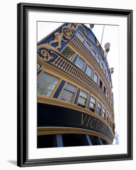 Admiral Nelson's Ship, Hms Victory, Portsmouth Historic Docks, Portsmouth, Hampshire, England, UK-Ethel Davies-Framed Photographic Print