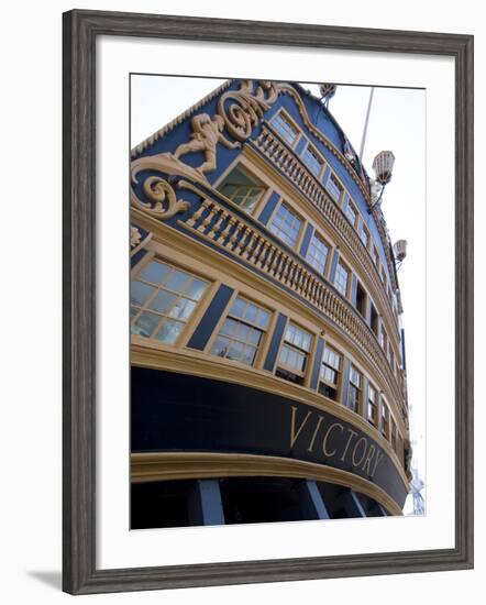 Admiral Nelson's Ship, Hms Victory, Portsmouth Historic Docks, Portsmouth, Hampshire, England, UK-Ethel Davies-Framed Photographic Print