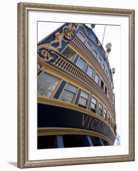 Admiral Nelson's Ship, Hms Victory, Portsmouth Historic Docks, Portsmouth, Hampshire, England, UK-Ethel Davies-Framed Photographic Print