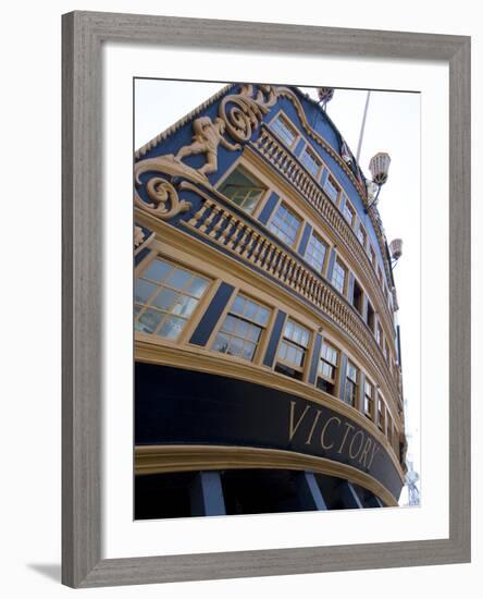Admiral Nelson's Ship, Hms Victory, Portsmouth Historic Docks, Portsmouth, Hampshire, England, UK-Ethel Davies-Framed Photographic Print