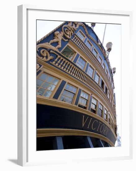 Admiral Nelson's Ship, Hms Victory, Portsmouth Historic Docks, Portsmouth, Hampshire, England, UK-Ethel Davies-Framed Photographic Print
